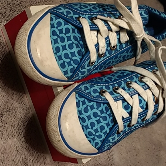 Authentic Coach Barrett blue/white sneaker , s- 7B - Picture 5 of 8